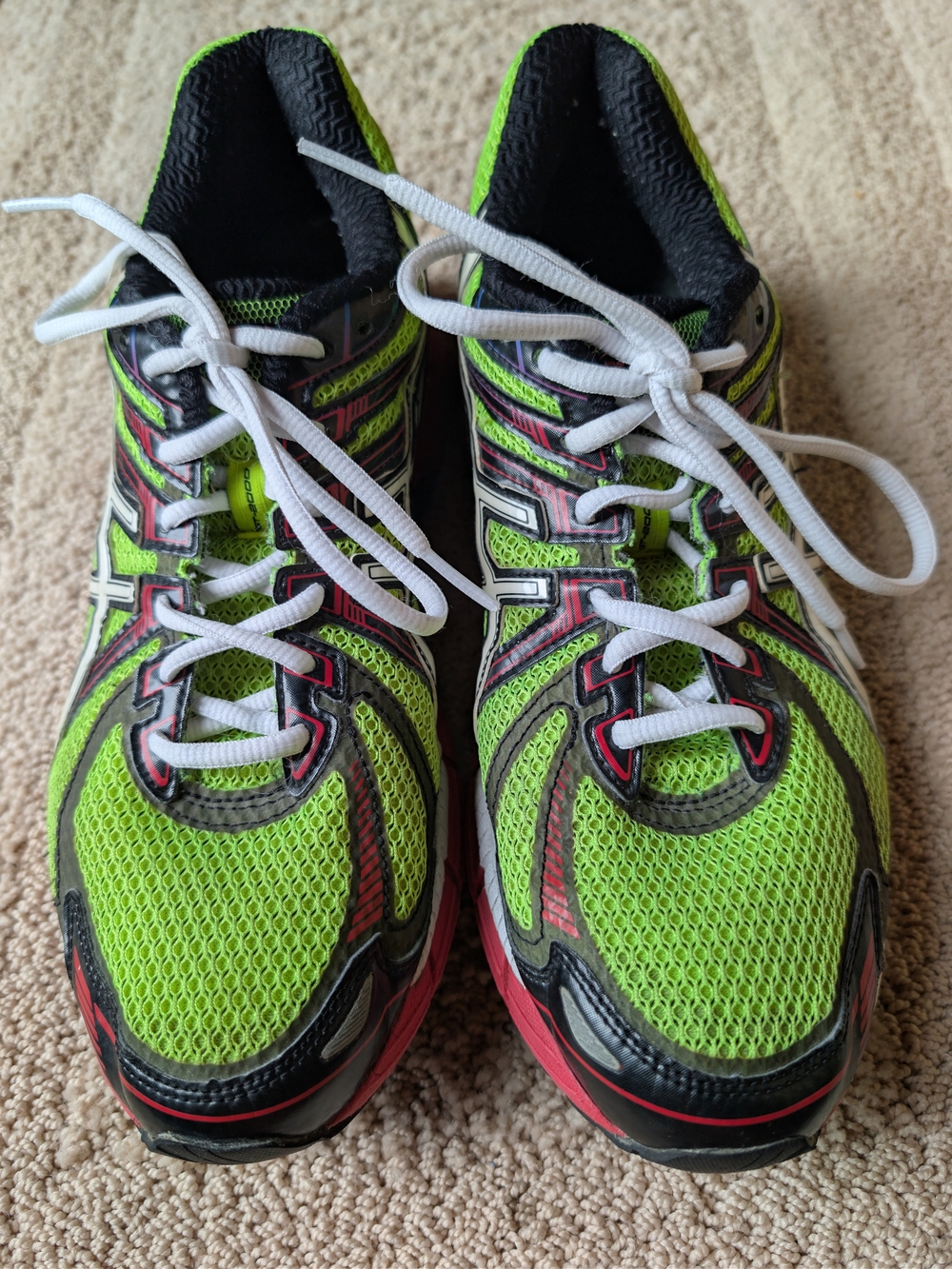 Asics GT-2000 Men's Neon Green, Black and Red Running Shoes